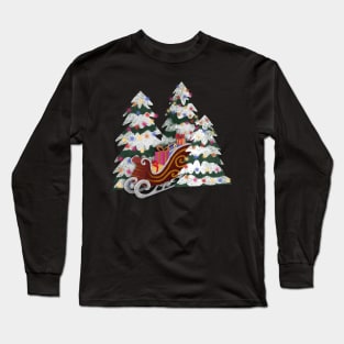 Santa's Sleigh Long Sleeve T-Shirt